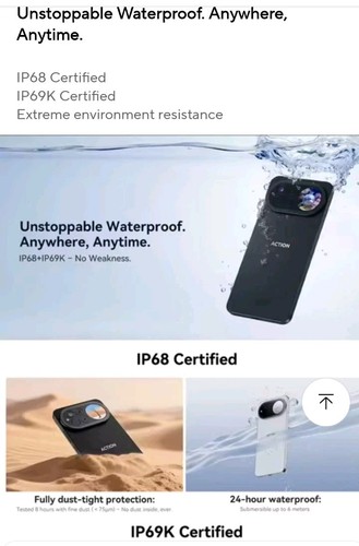 IIIF150 Action 15 Rugged 24+256GB 48MP IP68 5100mAh Dual Screen Android 15 Phone