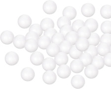 50 Pack 1.2 Inch Foam Balls Polystyrene round Solid Foam Ball White for DIY Craf