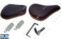 Vorne & Hinten Leder Sitz Set Brown FüR Royal Enfield Klassisch 350 500 Uce Aes