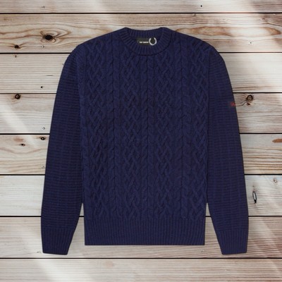 Fred Perry Raf Simons X Oversized Medium Patch Pullover Wolle XL XXL SK8142120