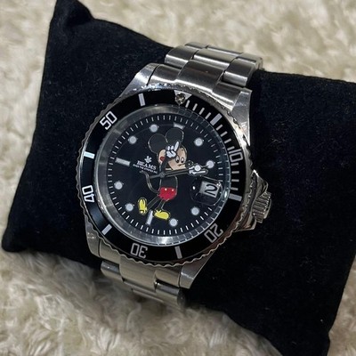 Beams x Over The Stripes Disney Mickey Submariner Auto Date Watch 
