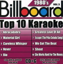 Party Tyme Karaoke Billboard Top-10 1980's Vol. 3 10 10-song G CD  UK IMPORT 