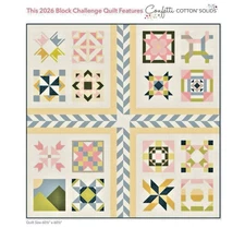 SOLIDS Kit For Riley Blake 2026 Block Challenge Confetti Cottons Sew Along