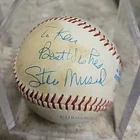 Stan Musial Signed American League Baseball Much TONING No Coa Cardinals HOF