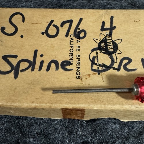 1x NOS Hunter Tools Bristol Spline Driver S .076 #8b 4 cacciavite flauto senza scatola - Foto 3 di 5