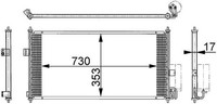 1X Mahle AC 674 000S Kondensator Klimaanlage FüR Nissan