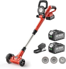 Pulitore fughe elettrico edizione professionale con batteria 4,0Ah, spazzole in acciaio e spazzola in nylon