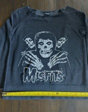 Misfits 2012 Medium Long Sleeve Logo Sweatshirt Gray Fiend 138 Crimson Ghost
