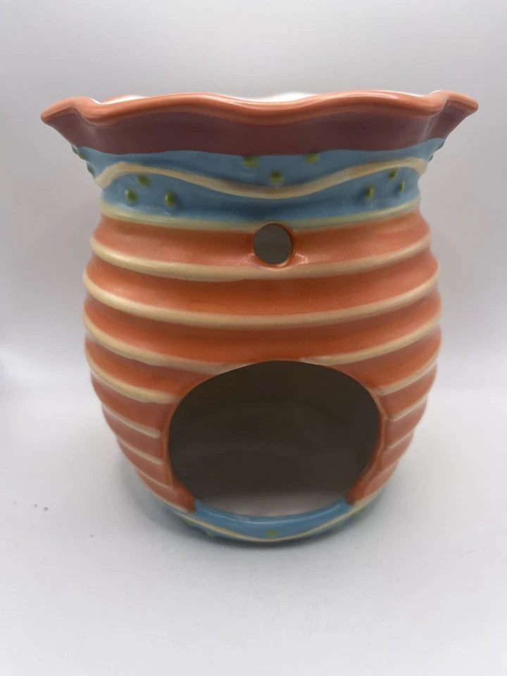 Yankee Candle Carmen Southwest Ceramic Ribbed Tea Light Wax Tart Warmer - Image 4 of 4