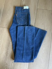 Vintage RARE LEVI  S ORANGE TAB 70s JEANS FLARE BELL BOTTOM HIPPIE BOHO 31x34