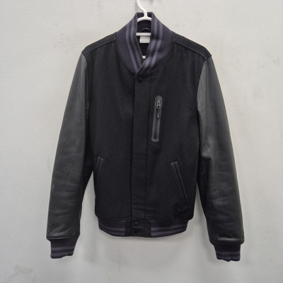Nike Streetwear Destroyer Wool & Leather Varsity Bomber Aviator Jacket Small