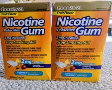 2x 2mg Nicotine Gum Fruit Burst Coated 200 Pieces nicorette Good Sense Exp 01/26