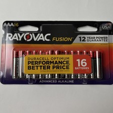 Rayovac Fusion AAA 1.5V Premium Alkaline Non-Rechargeable Batteries 16 pk