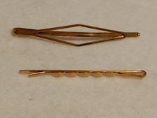 Set of 2 - Gold Tone - Metal - Hair Clip / Bobby Pin - 2 1/2 in Long