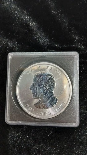 2024 1oz Silver Canadian Maple Leaf/King Charles III