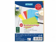 40 farbige Briefumschl&auml;ge DIN C6 bunte Umschl&auml;ge 114 X 162 mm ohne Fenster