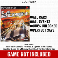 L.A. Rush 100 PS2 Memory Card All CHEATS ITEMS PlayStation