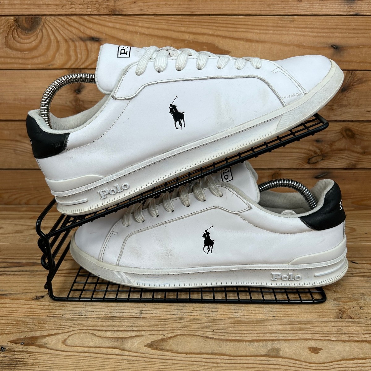 Ralph Lauren Trainers Mens Size UK Heritage Court White Leather