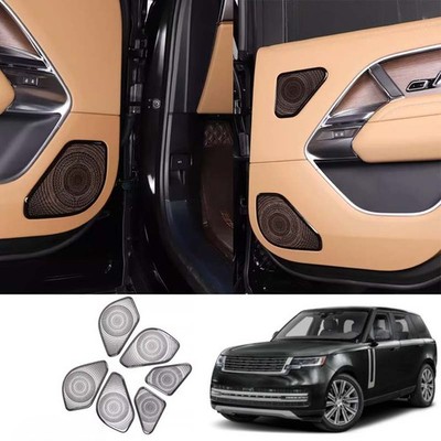 For 2023-2025 Range Rover Vogue Black steel Inner Door Audio Speaker Cover Trim