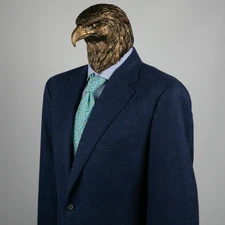 Great $2350 Canali Wool and CASHMERE Sport Coat Blue 48US/58IT