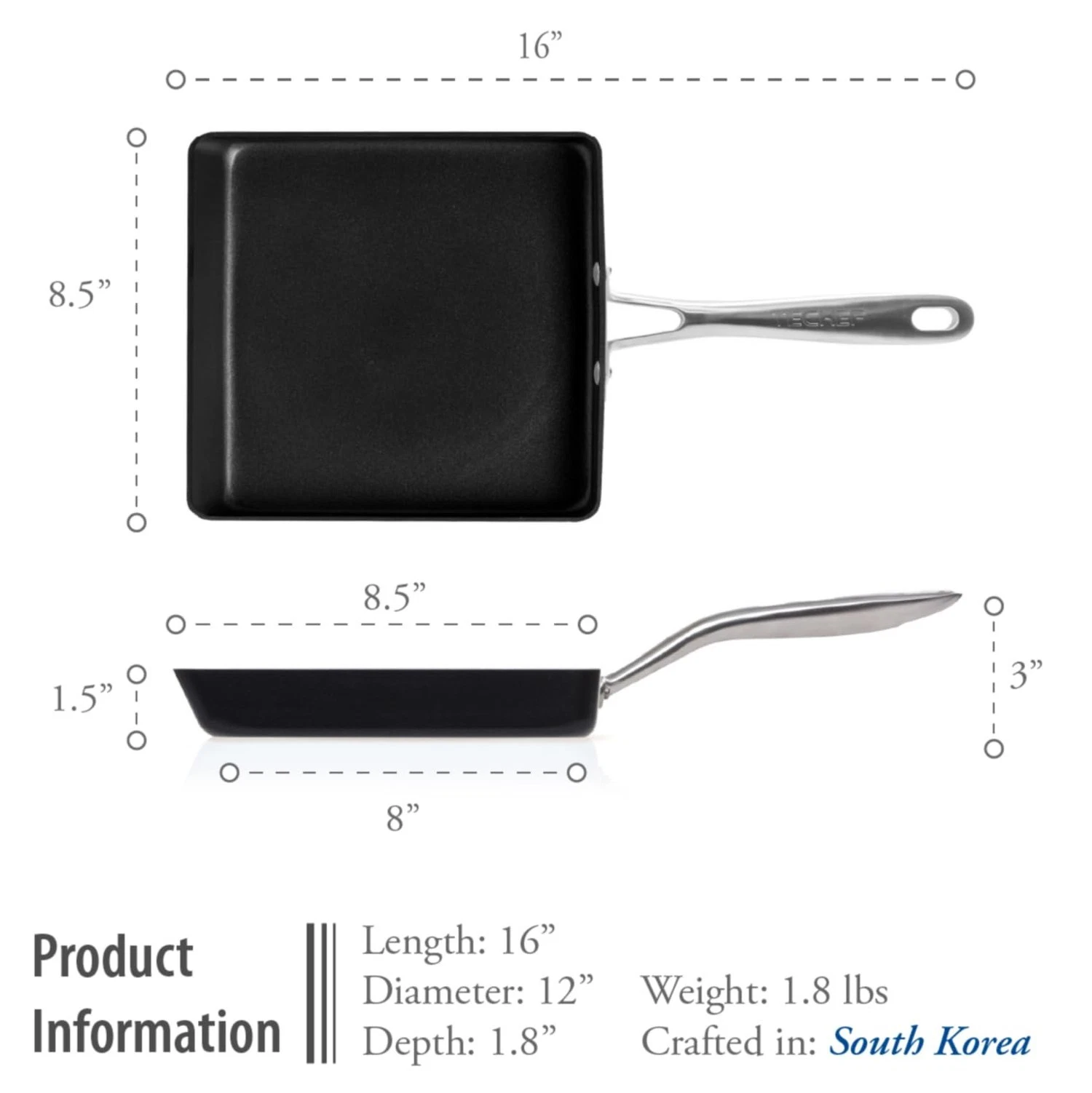 TECHEF Onyx Collection Tamagoyaki Japanese Omelette Pan - Thumbnail 3