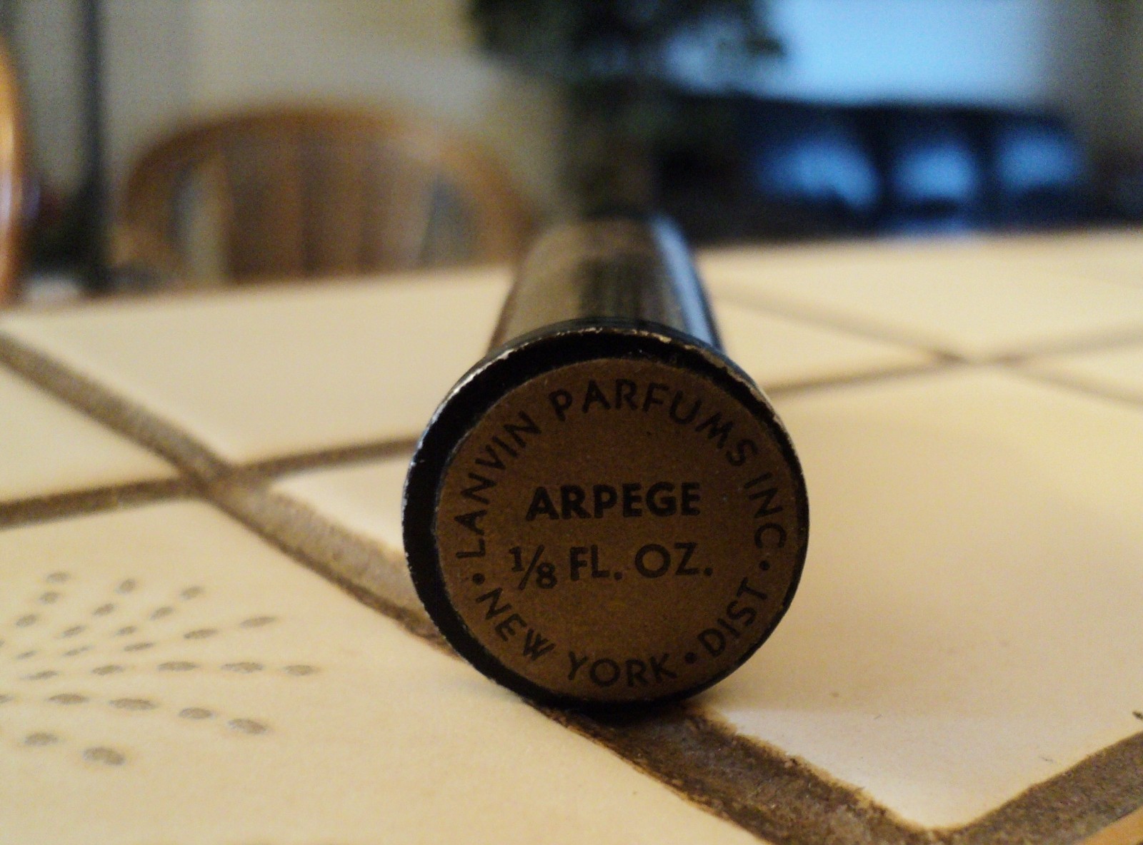 ARPEGE LANVIN VINTAGE PARFUM RARE FULL UNUSED BRASS BOTTLE .18 OZ PERFUME TRAVEL