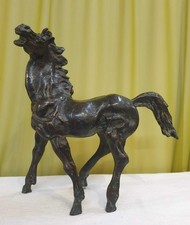 SCULTURA EQUESTRE IN BRONZO AUT.AUGUSTO MURER DIMENSIONI CM 28X13XH.CM 30PESO KG