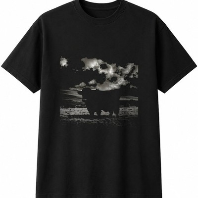 Gürtel Galloway Bauernhof Tier Herren Damen T-Shirt Unisex Neuheit Geschenk Tee lustig