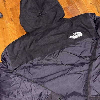 #ad The North Face Men’s Black Hooded Down Parka Mid Length Zip Jacket 2XL $245.00