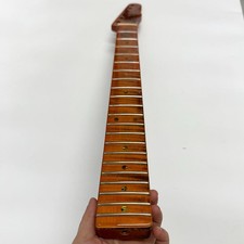 25.5 Inch 21 Fret Electric Guitar Neck, Tiger Maple One-Piece Neck, Dot Inlay