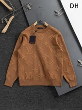 Men's full logo autumn T-shirt long-sleeved sweater brown 15