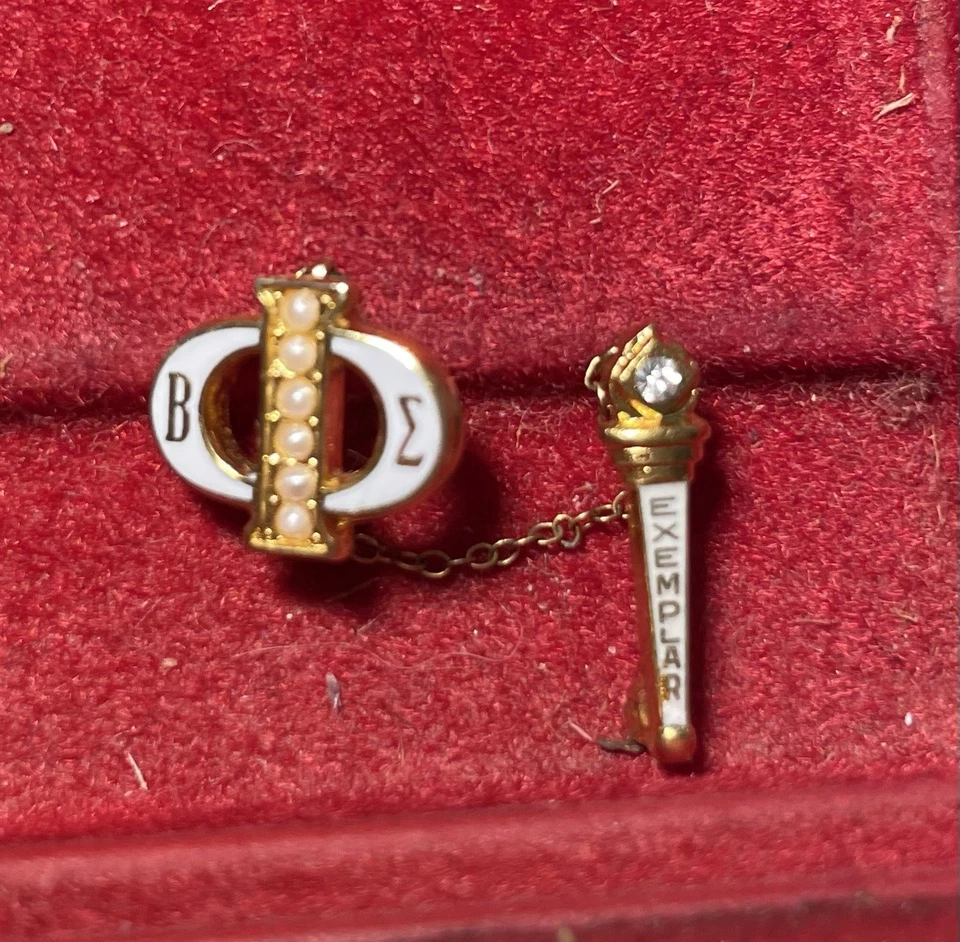 Beta Sigma Phi Exemplar Vintage Lapel Pin Tack sorority fraternity pledge p40 - Image 2 of 4