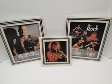 Vintage The Rock, Stone Cold Steve Austin, Kane Carnival Glass WWF WWE VINTAGE