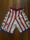 Harlem Globetrotters Basketball Shorts Red White Blue Medium