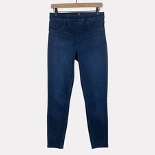 Spanx Pull On Jegging Womens Medium Dark Wash Blue Stretch Tummy Control