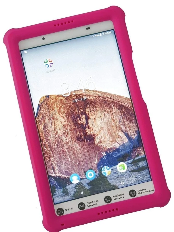 Kid Friendly Hot Pink Rugged Case For Lenovo 8" Tab 4 TB-8504F TB-8504N TB-8504X - Image 2 of 4