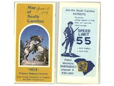 Vintage 1979 South Carolina Official Road Map   State Highway Dept. Writing 