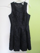 H&M EUR 38 UK 10 WOMENS BLACK DRESS - TAFFETA - PARTY EVENING WEAR