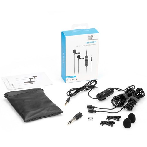 Nowy BOYA BY-M1DM Podwójny dookólny mikrofon lavalier Clip-On Klapel Mic u - Zdjęcie 4 z 10