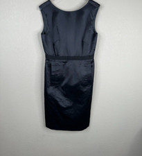 Marc by Marc Jacobs Sheath Dress Size 4 Black Silky Classic Sleeveless Cocktail