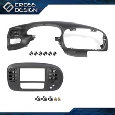 Fit For 1997-03 Ford F150 Expedition Dash Pad Dashboard & Dash Radio Bezel Gray
