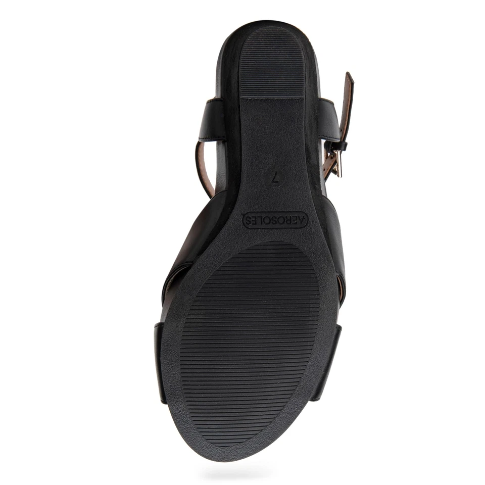 Aerosoles Women's Pastel Wedge Sandal Black Combo, 9.5 Wide - Image 4 of 4