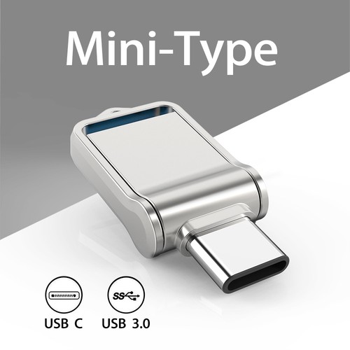 128GB Type-C USB 3.0 Flash Drive Mini Dual OTG Memory Stick Waterproof - Picture 2 of 9