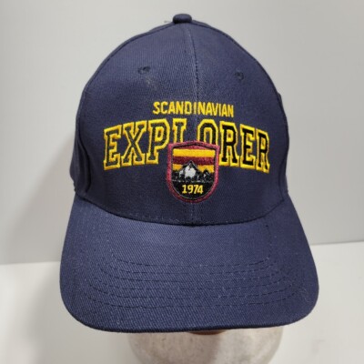 Scandinavian Explorer Hat Cap Strap Back Blue Yellow Outdoors Eco Range Mens