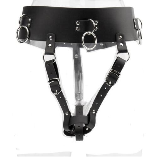 PU Leather Orgasm Belt Female Chastity Belt - Afbeelding 1 van 5