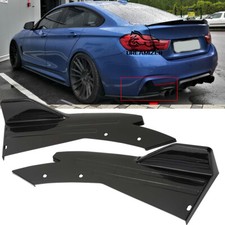 Black Rear Bumper Lip Splitter Diffuser Canards Spoiler For 4 Series F32 F33 F36