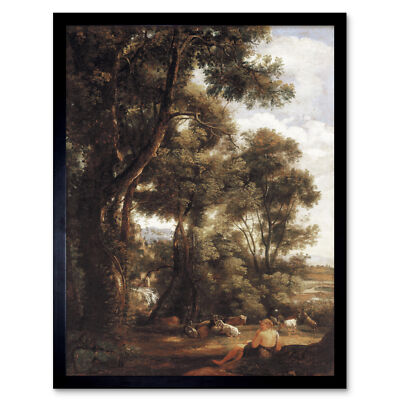 John Constable Landschaft mit Ziegenhirten und Ziegen Gerahmter Druck 30x40 cm
