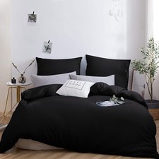 Duvet Cover Hotel Quality 3pc Luxury Bedding Set Single Double Super King Size