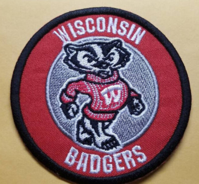 Embroidered Wisconsin Badgers Patch approx 3