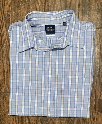 eagle non iron dress shirts Eagle Shirt Makers Men's Long Sleeve Non-Iron Stretch Collar 3XL 34-35 Big  Fit